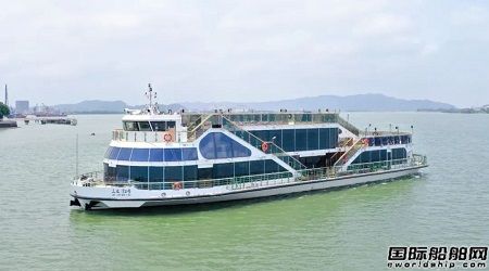 江龙船艇交付佛山市最大新能源豪华游船“三龙湾2号”