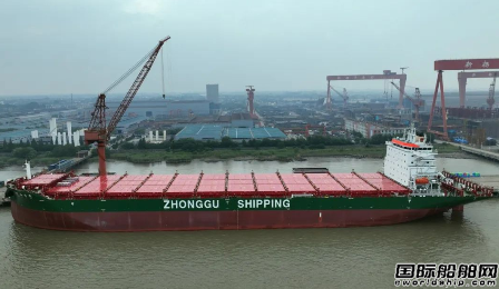  新扬子造船交付中谷物流第9艘4600TEU集装箱船,