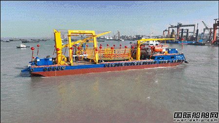三福船舶为苏福海工建造8000吨级布缆船顺利下水