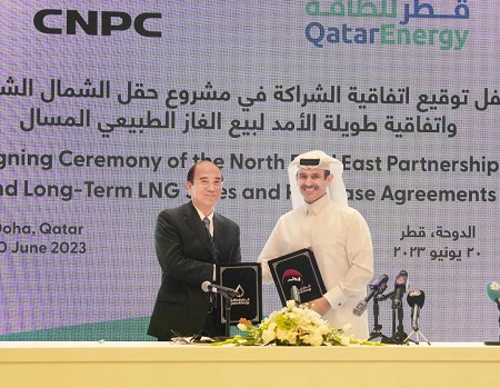 中国石油与卡塔尔能源公司签署液化天然气合作协议