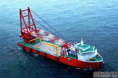  振华重工为中国铁建港航局建造5000吨全回转起重船开工,