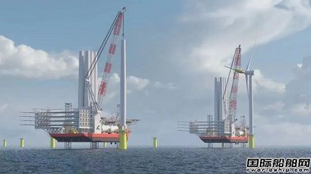 启东中远海运海工为Cadeler建造首艘自升式风电安装船铺龙骨,