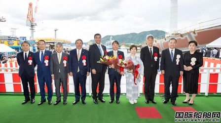 三菱造船建造日本首艘双燃料LNG加注船命名下水