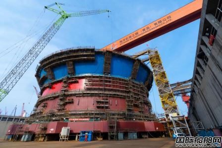 海油工程自主设计建造亚洲首艘圆筒型FPSO船体完工