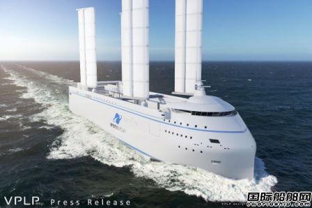  AYRO为欧洲新一代风帆动力滚装船安装4个翼帆,