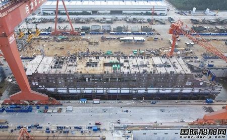 威海金陵为stena建造第11艘E-Flexer高端客滚船全船贯通