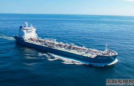 中船澄西为KUMIAI公司建造首艘17000吨沥青船试航凯旋