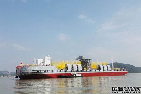 东红船业建造20000吨电缆运输船“东方海工07”号顺利下水,