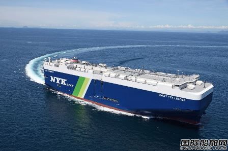  今治造船交付日本邮船7000车位LNG动力汽车运输船,