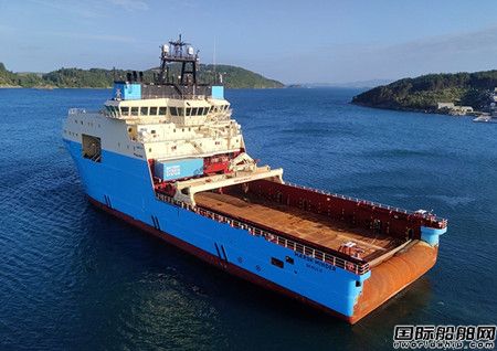  Inmarsat为马士基海洋首艘电池动力三用工作船提供数据解决方案,