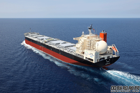 名村造船交付商船三井首艘95000吨LNG动力散货船