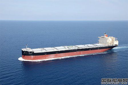  名村造船交付商船三井首艘95000吨LNG动力散货船,
