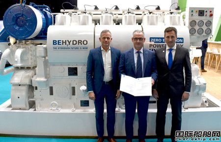 BeHydro获LR颁发全球首个氢双燃料发动机型式认可