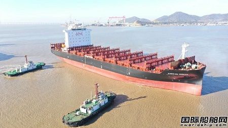 长宏国际一艘2500箱集装箱船试航凯旋