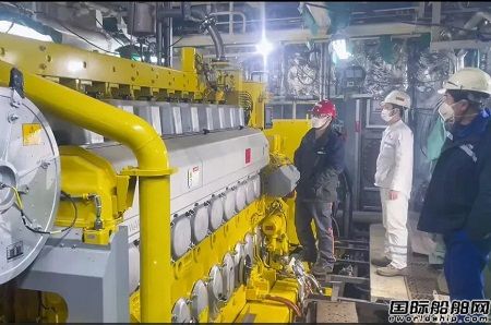 威海金陵高端客滚船W0278项目发电机按期动车