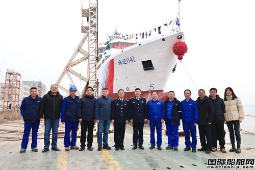 国内最大！武昌造船为河北海事局建造溢油回收船下水