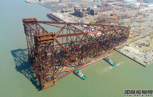 亚洲第一深水导管架“海基二号”完工登船,