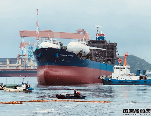 福冈造船为FCC建造第三艘LNG动力化学品船下水