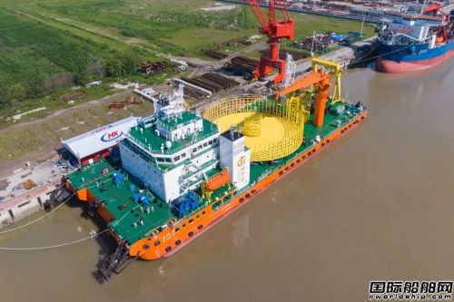  再添利器！海新重工交付万吨级新型海缆船“启帆19”,