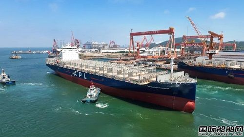 北海造船为达飞建造第五艘5500TEU集装箱船试航
