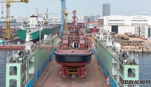 港达船舶重工两艘6500马力全回转拖船下水