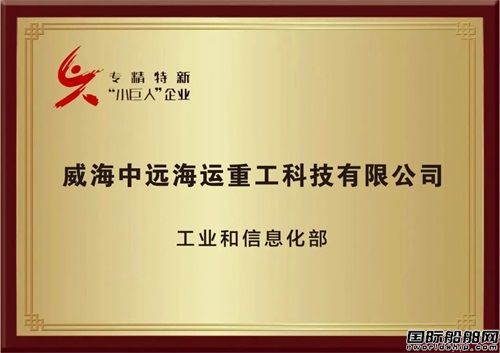 南通远洋配套、威海重工科技双双通过国家级专精特新“小巨人”企业认定,
