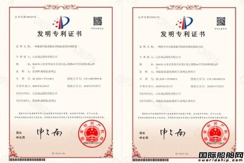 献礼75周年！山东海运再获2项发明专利授权