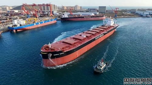北海造船为CMB建造21万吨散货船试航