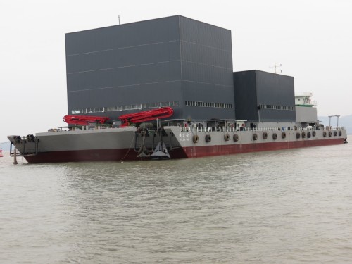 搅拌量360m³/h全封闭环保型搅拌船(海建砼1)出售图2