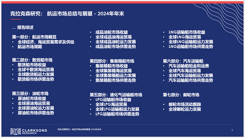克拉克森研究全年总结：航运市场——高开低落的一年