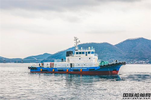常石造船下水日本首艘氢燃料双动力拖船