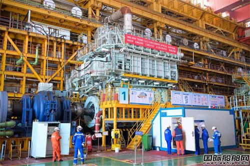 中船发动机大柴公司首台7S60ME-C左舷甲醇双燃料主机交验