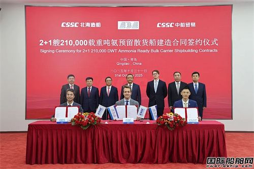3艘氨预留散货船！比利时船东中国首单签约