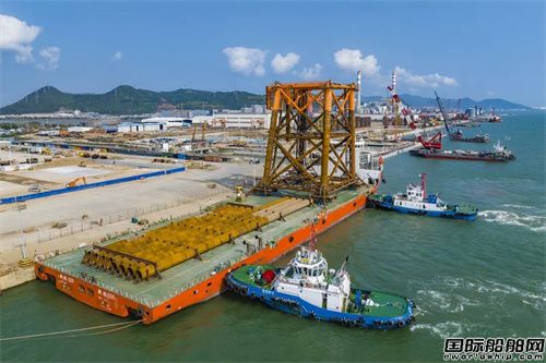 海油工程涠洲6-13WHPB导管架交付启航