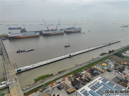 招商船舶海门基地5号码头首期工程通过交工质量核验
