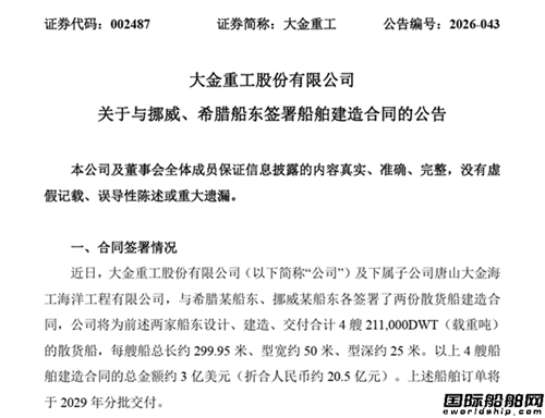 再签4艘！累计接单14艘！造船“新秀”即将登陆港股