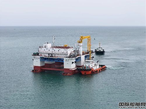 “国海试4”运抵国家海洋综合试验场（威海）建设项目