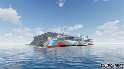 航通船业承建半潜式养殖工船 “双月湾号” 铺龙骨