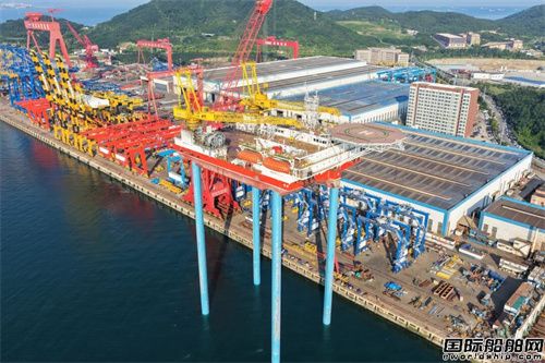 武汉船机自主设计建造JANA 511平台顺利完成升降试验