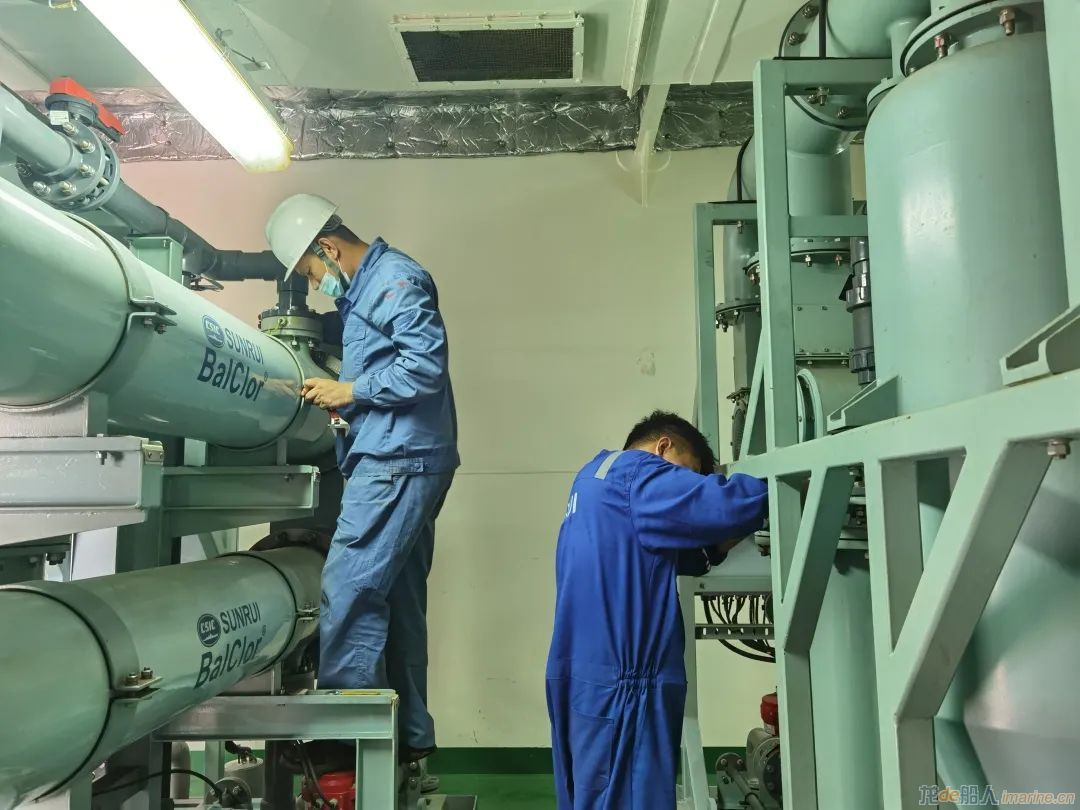 青岛双瑞承接压载水处理设备换装船舶50余艘