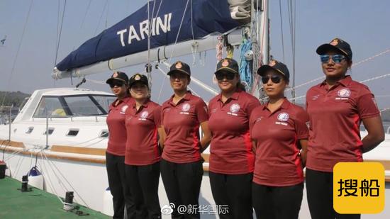 印度首派女军官船队环球航海